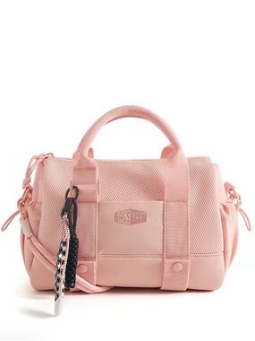 Bags Mart Pink Mesh Mini Duffel Bag